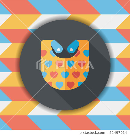 baby bib flat icon with long shadow,EPS 10 baby bib flat icon with long shadow,EPS 10 22497914