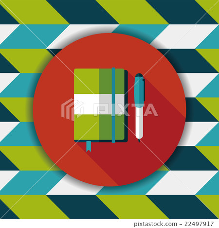 notebook flat icon with long shadow,eps10 notebook flat icon with long shadow,eps10 22497917