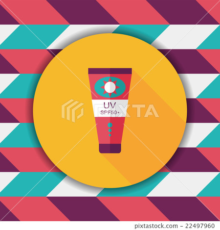 Sunscreen flat icon with long shadow,eps10 Sunscreen flat icon with long shadow,eps10 22497960