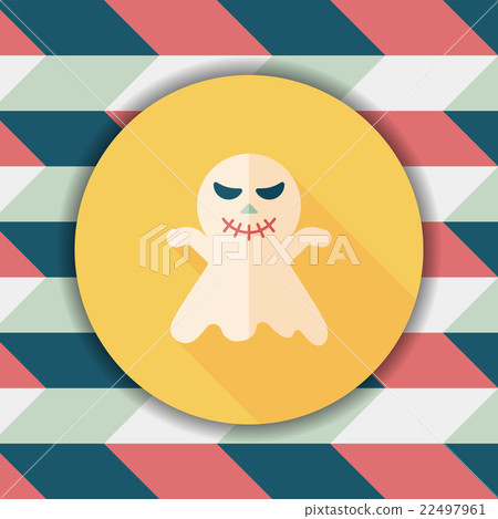 ghost flat icon with long shadow,eps10 ghost flat icon with long shadow,eps10 22497961