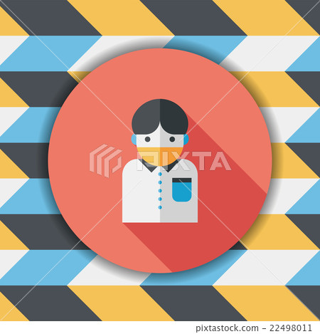 Patient flat icon with long shadow,eps10 - Stock Illustration [22498011 ...