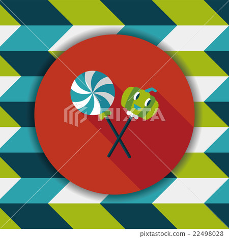 Halloween candy flat icon with long shadow,eps10 22498028