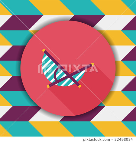 Lounger Beach Sun bed Chair flat icon with long shadow,eps10 Lounger Beach Sun bed Chair flat icon with long shadow,eps10 22498054