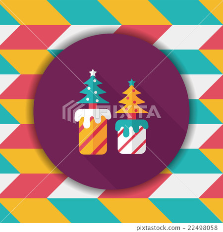 Christmas candle flat icon with long shadow,eps10 Christmas candle flat icon with long shadow,eps10 22498058