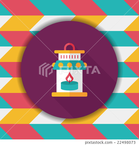 Christmas lantern flat icon with long shadow,eps10 22498073