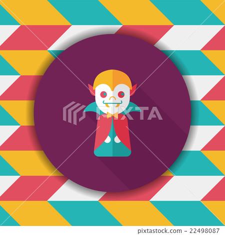 Vampire flat icon with long shadow, eps10 22498087