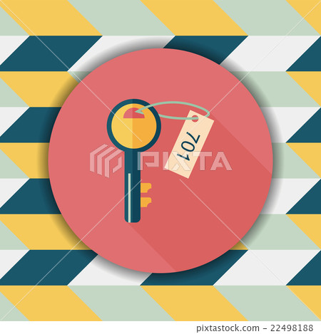 hotel key flat icon with long shadow,eps10 hotel key flat icon with long shadow,eps10 22498188