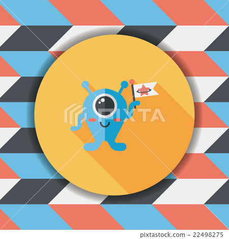 Space alien flat icon with long shadow,eps10 Space alien flat icon with long shadow,eps10 22498275
