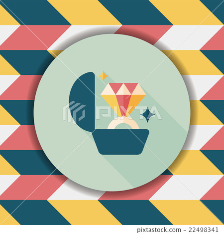 Propose diamond ring flat icon with long shadow,eps10 Propose diamond ring flat icon with long shadow,eps10 22498341