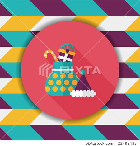 Christmas gift flat icon with long shadow, eps10 - Stock Illustration ...