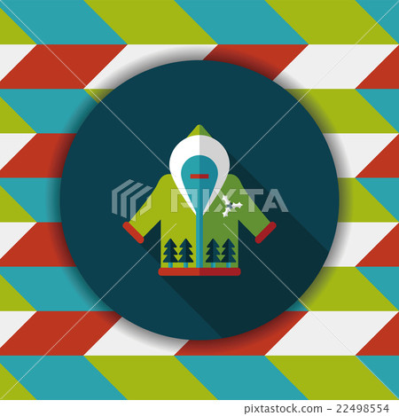 Christmas clothes flat icon with long shadow,eps10 Christmas clothes flat icon with long shadow,eps10 22498554