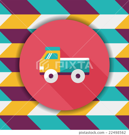 Truck flat icon with long shadow,eps10 Truck flat icon with long shadow,eps10 22498562