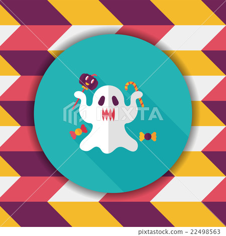 ghost flat icon with long shadow,eps10 ghost flat icon with long shadow,eps10 22498563