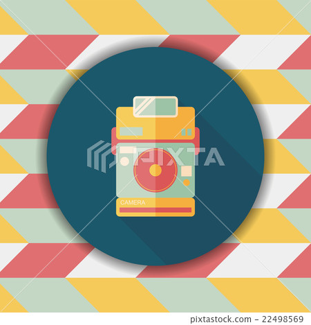 camera flat icon with long shadow,eps10 22498569