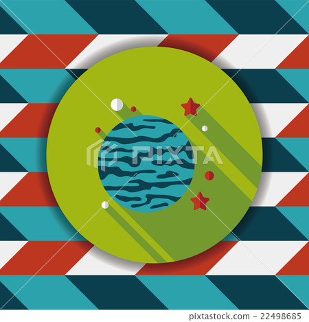 Space planet flat icon with long shadow,eps10 Space planet flat icon with long shadow,eps10 22498685