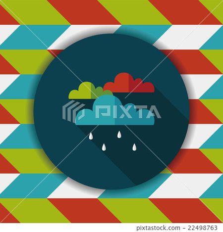 rain flat icon with long shadow,eps10 rain flat icon with long shadow,eps10 22498763