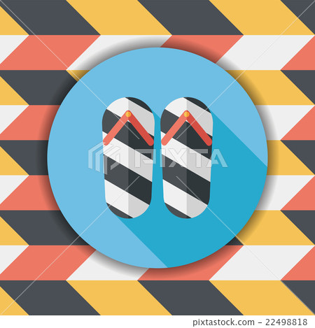 flip flop flat icon with long shadow,eps10 - Stock Illustration ...
