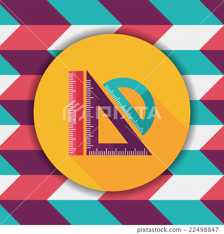 Ruler flat icon with long shadow,eps10 Ruler flat icon with long shadow,eps10 22498847