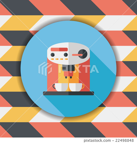 coffee machine flat icon with long shadow,eps10 coffee machine flat icon with long shadow,eps10 22498848