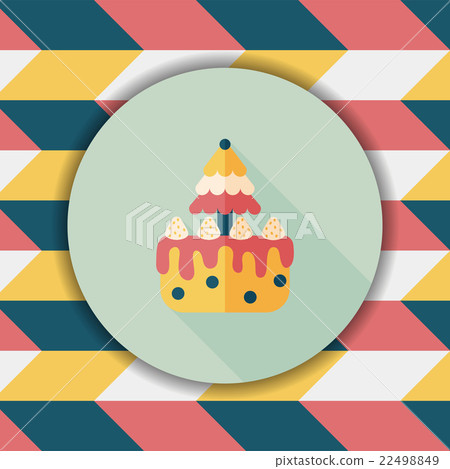 Christmas cake flat icon with long shadow,eps10 Christmas cake flat icon with long shadow,eps10 22498849