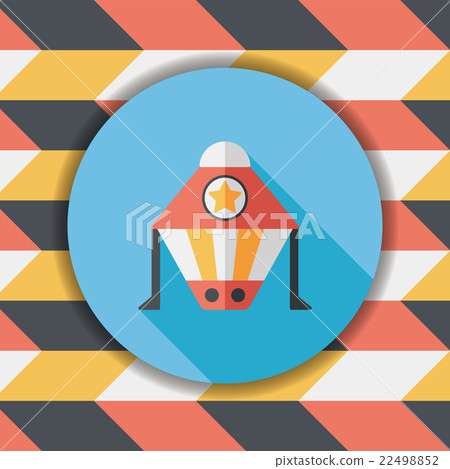 Spaceship flat icon with long shadow,eps10 Spaceship flat icon with long shadow,eps10 22498852