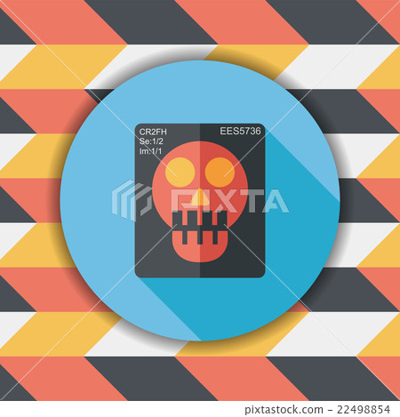 x-ray flat icon with long shadow,eps10 22498854