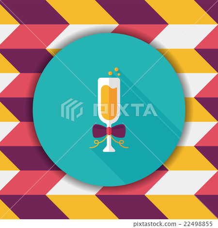 Champaign flat icon with long shadow, eps10 22498855