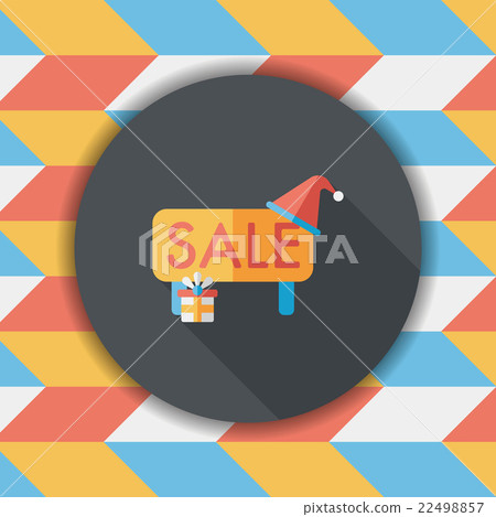 Christmas sale flat icon with long shadow, eps10 Christmas sale flat icon with long shadow, eps10 22498857
