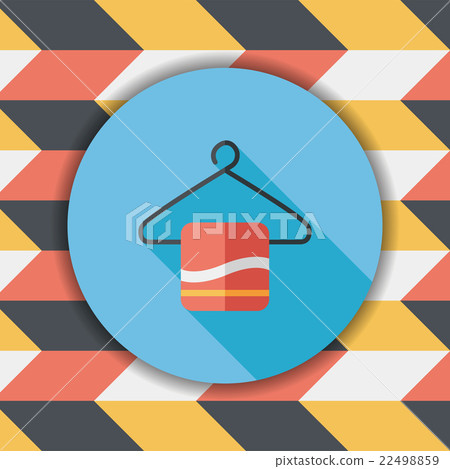 towel hanger flat icon with long shadow,eps10 22498859