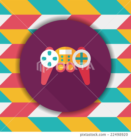 Game controller flat icon with long shadow,eps10-插圖素材 [22498920] - PIXTA圖庫