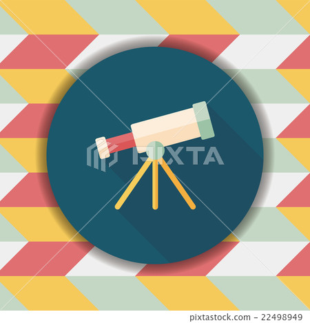 Space Telescope flat icon with long shadow,eps10 Space Telescope flat icon with long shadow,eps10 22498949