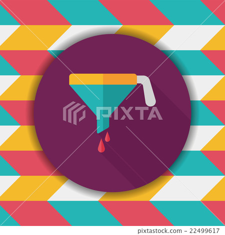kitchenware funnel flat icon with long shadow,eps10 kitchenware funnel flat icon with long shadow,eps10 22499617