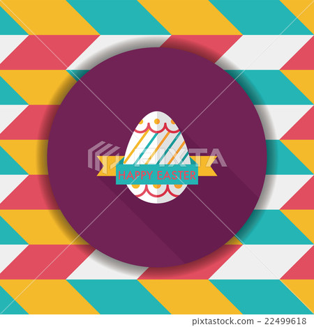 easter egg flat icon with long shadow,eps10 easter egg flat icon with long shadow,eps10 22499618