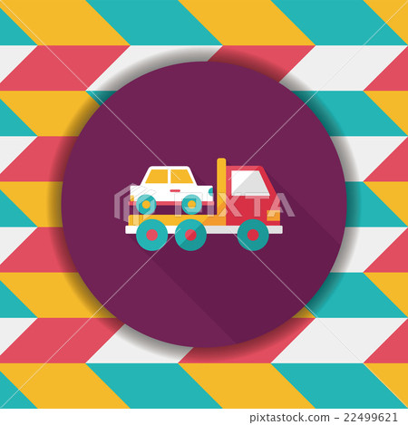 Transportation truck flat icon with long shadow,eps10 Transportation truck flat icon with long shadow,eps10 22499621