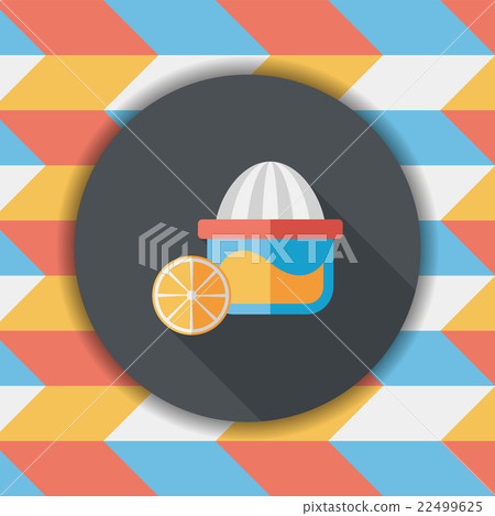 kitchenware juicer flat icon with long shadow,eps10 kitchenware juicer flat icon with long shadow,eps10 22499625