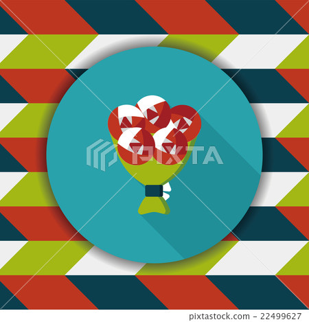Valentine's Day flower flat icon with long shadow,eps10 Valentine's Day flower flat icon with long shadow,eps10 22499627