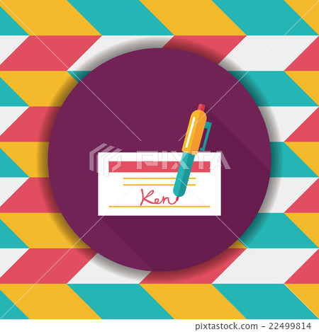 bill check flat icon with long shadow,eps10 bill check flat icon with long shadow,eps10 22499814