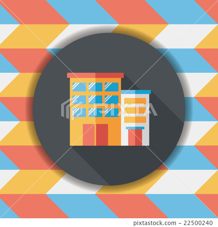 Building apartment flat icon with long shadow,eps10 Building apartment flat icon with long shadow,eps10 22500240