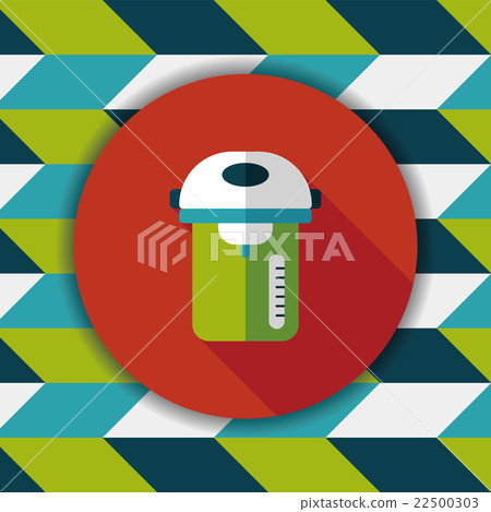 kitchenware electric pot flat icon with long shadow,eps10 22500303
