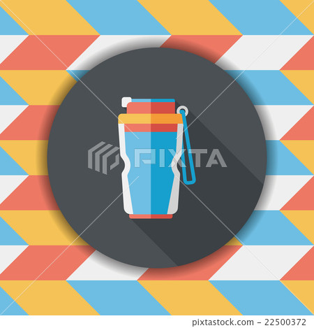 Water bottle flat icon with long shadow,eps10 - Stock Illustration ...