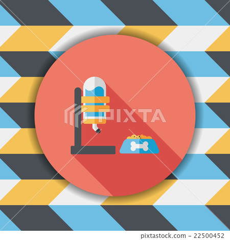 Pet water drinking flat icon with long shadow, eps10 Pet water drinking flat icon with long shadow, eps10 22500452