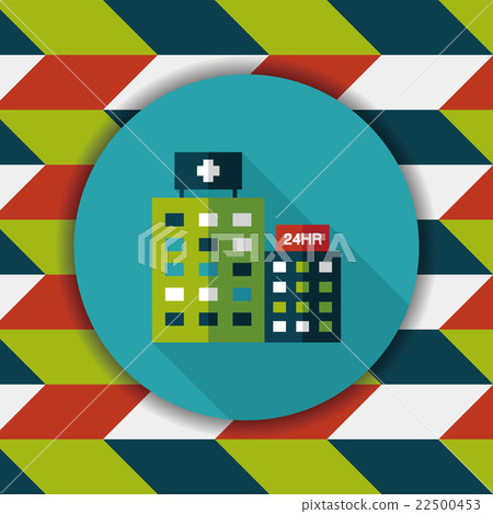 hospital flat icon with long shadow hospital flat icon with long shadow 22500453