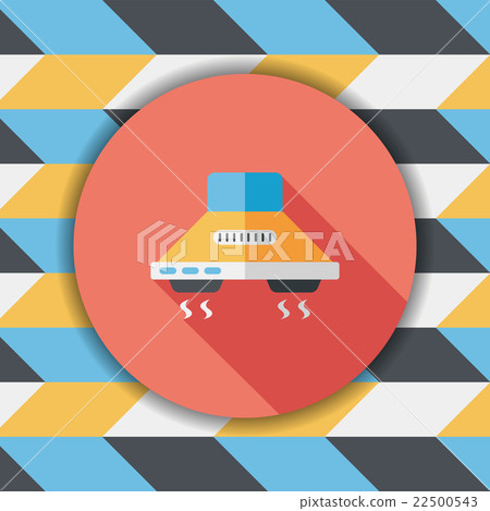 kitchenware range hood flat icon with long... - Stock Illustration ...