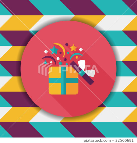 shopping present flat icon with long shadow,eps10 22500691