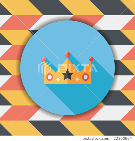 crown flat icon with long shadow,eps10 crown flat icon with long shadow,eps10 22500694