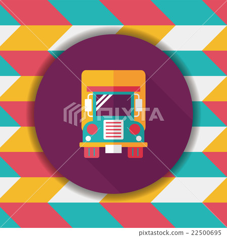 Transportation truck flat icon with long shadow,eps10 22500695