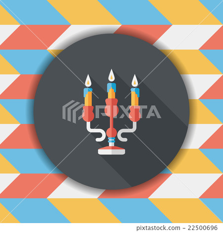 Christmas candle flat icon with long shadow,eps10 Christmas candle flat icon with long shadow,eps10 22500696