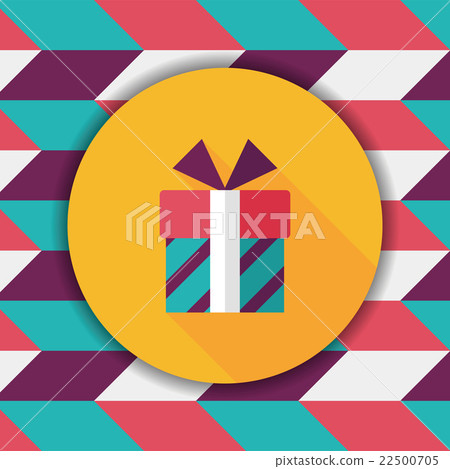 Gift flat icon with long shadow,eps10 Gift flat icon with long shadow,eps10 22500705
