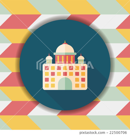 building palace flat icon with long shadow,eps10 building palace flat icon with long shadow,eps10 22500706
