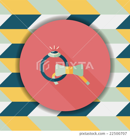 groom tie and ring flat icon with long shadow,eps10 22500707